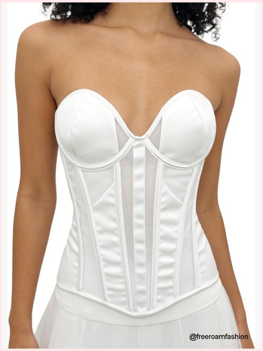 Mesh See Through Push Up Overbust Bustier Corset Going Out Bra Top